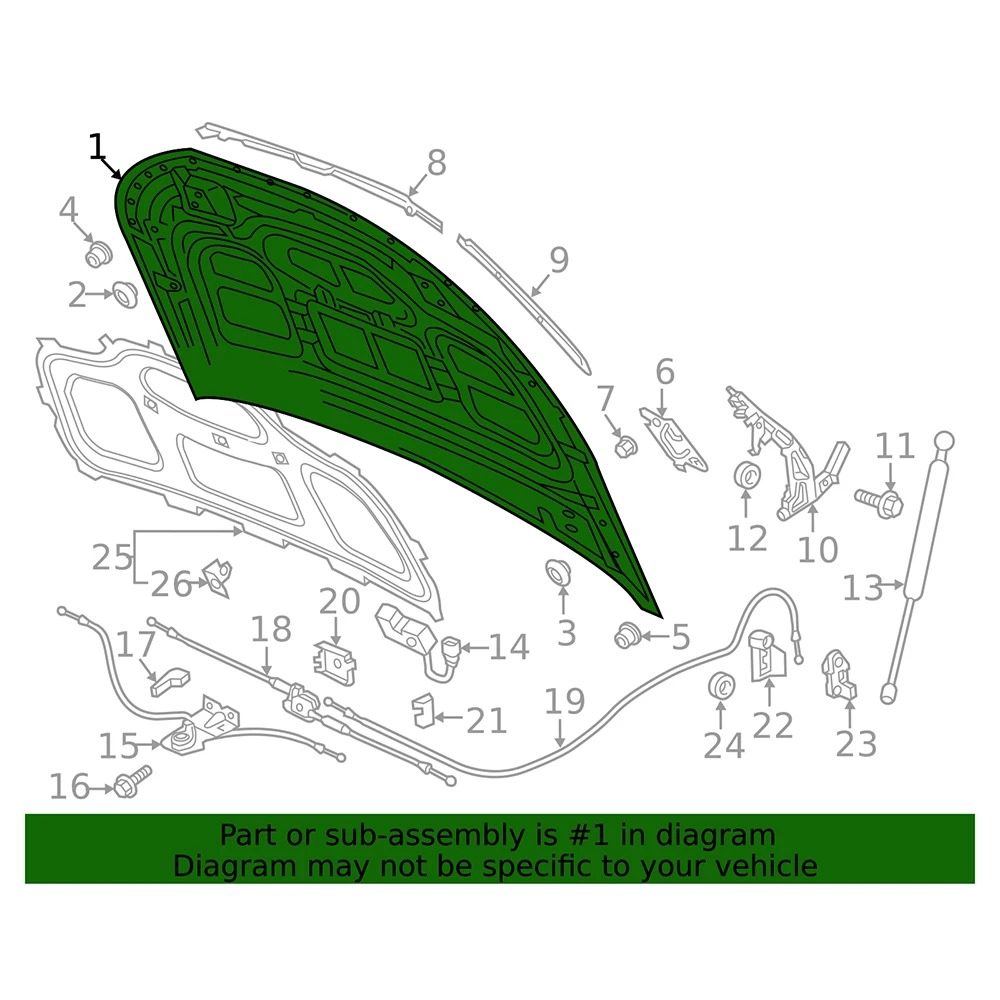 High Quality Replaced Aluminum Car Engine Hood Bonnet for 2018 to 2025  Q5 80A-823-029-STL 80A823029STL